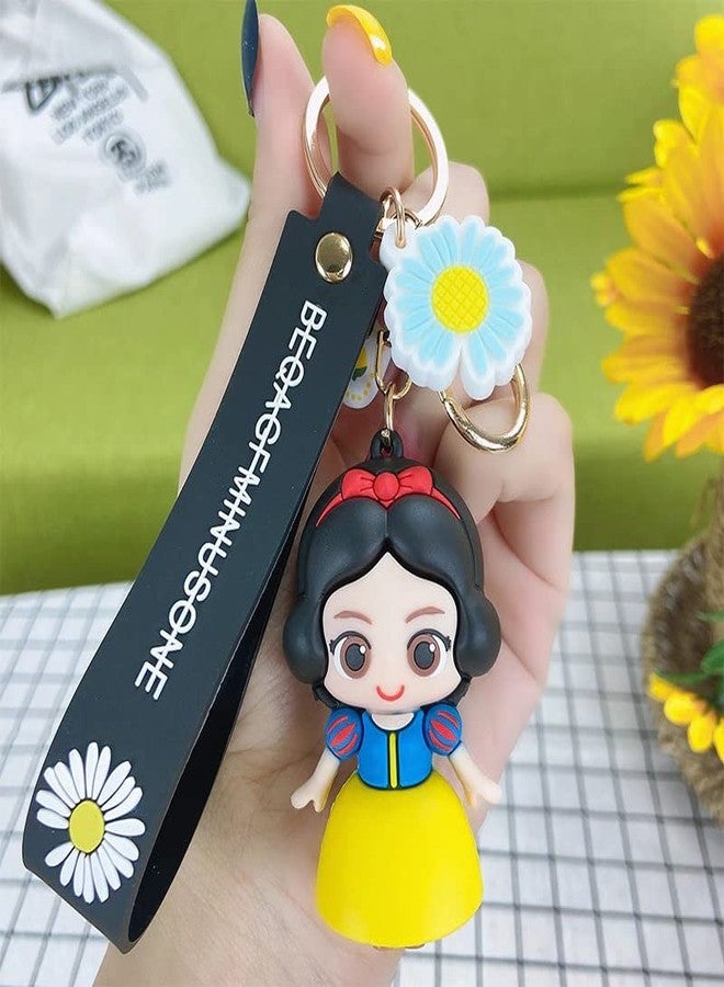 RainSound Soft PVC Cartoon Series Movie Character Action figure 3D keychain keyring (Princess - Snow White) - Image 2